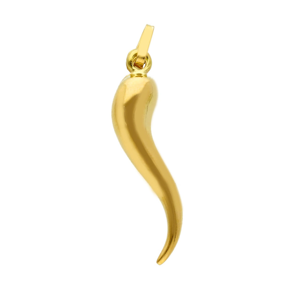  Cornetto Pendant in 18kt Yellow Gold