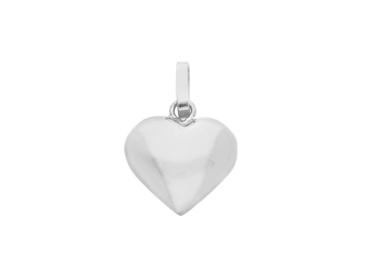  Heart Pendant in 18kt White Gold