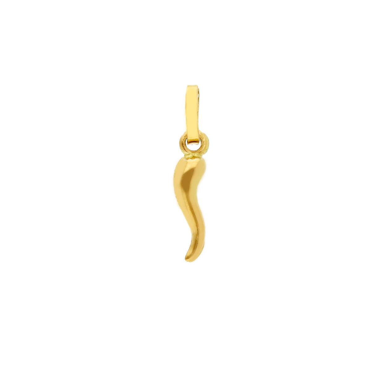  Cornetto Pendant in 18kt Yellow Gold