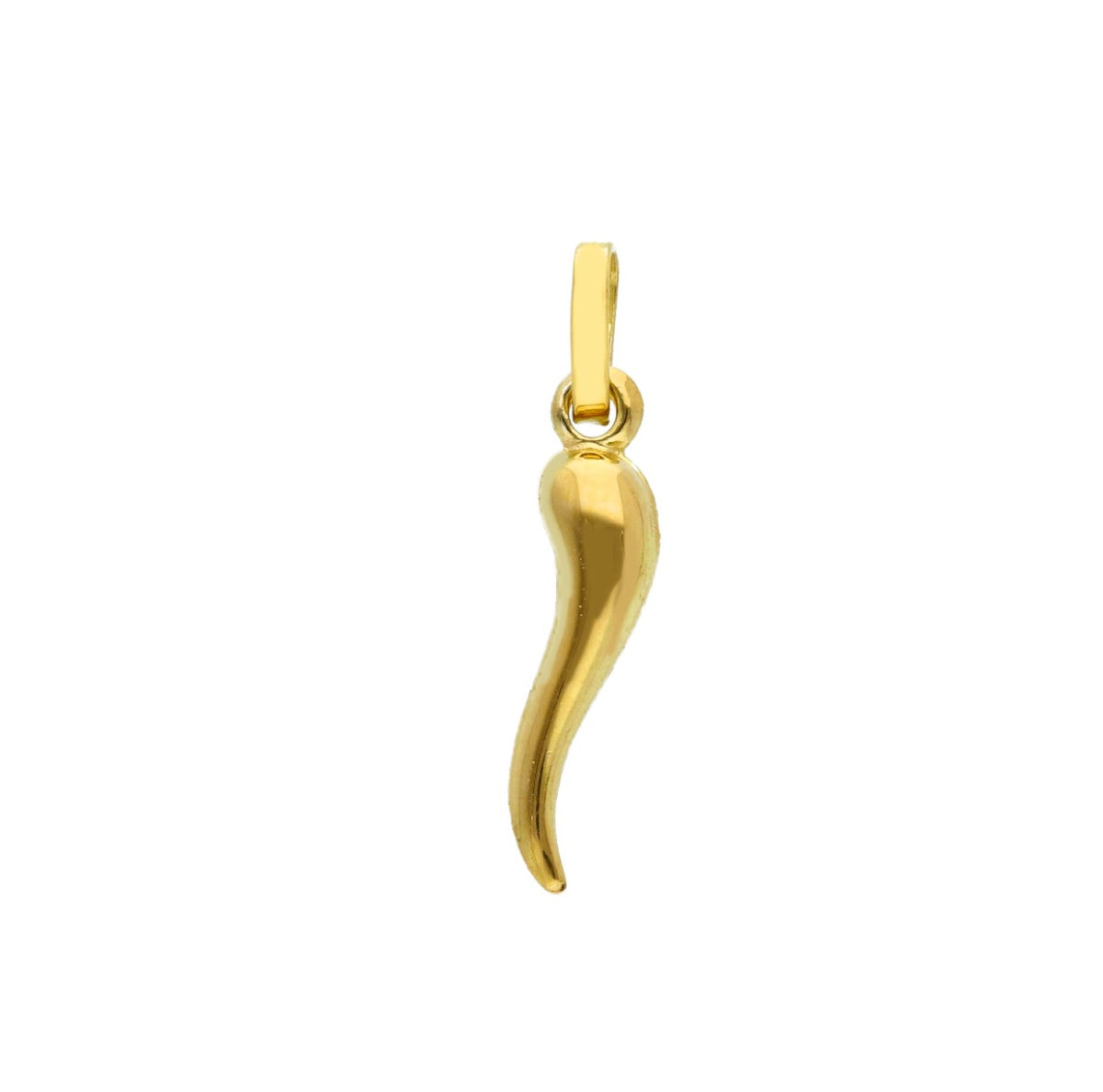  Cornetto Pendant in 18kt Yellow Gold