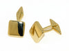  Square Cufflinks Lined in 18kt Yellow Gold