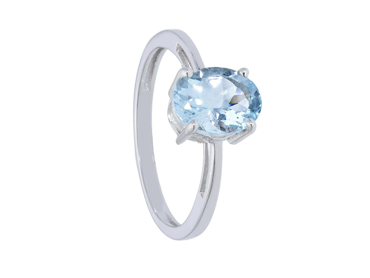  Maiocchi Milano White Gold Ring with Aquamarine ct 1.20