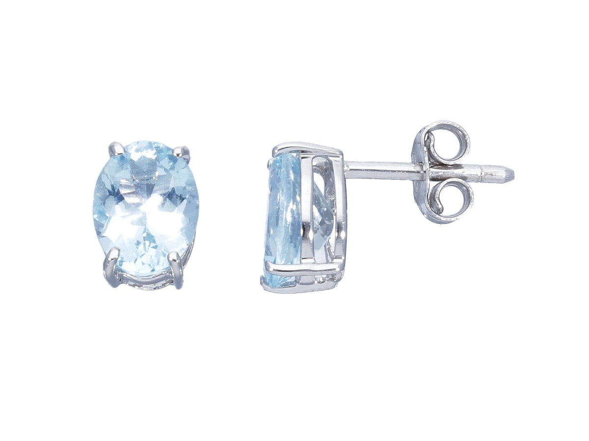 Maiocchi Milano Earrings in White Gold and Aquamarine ct 2.20