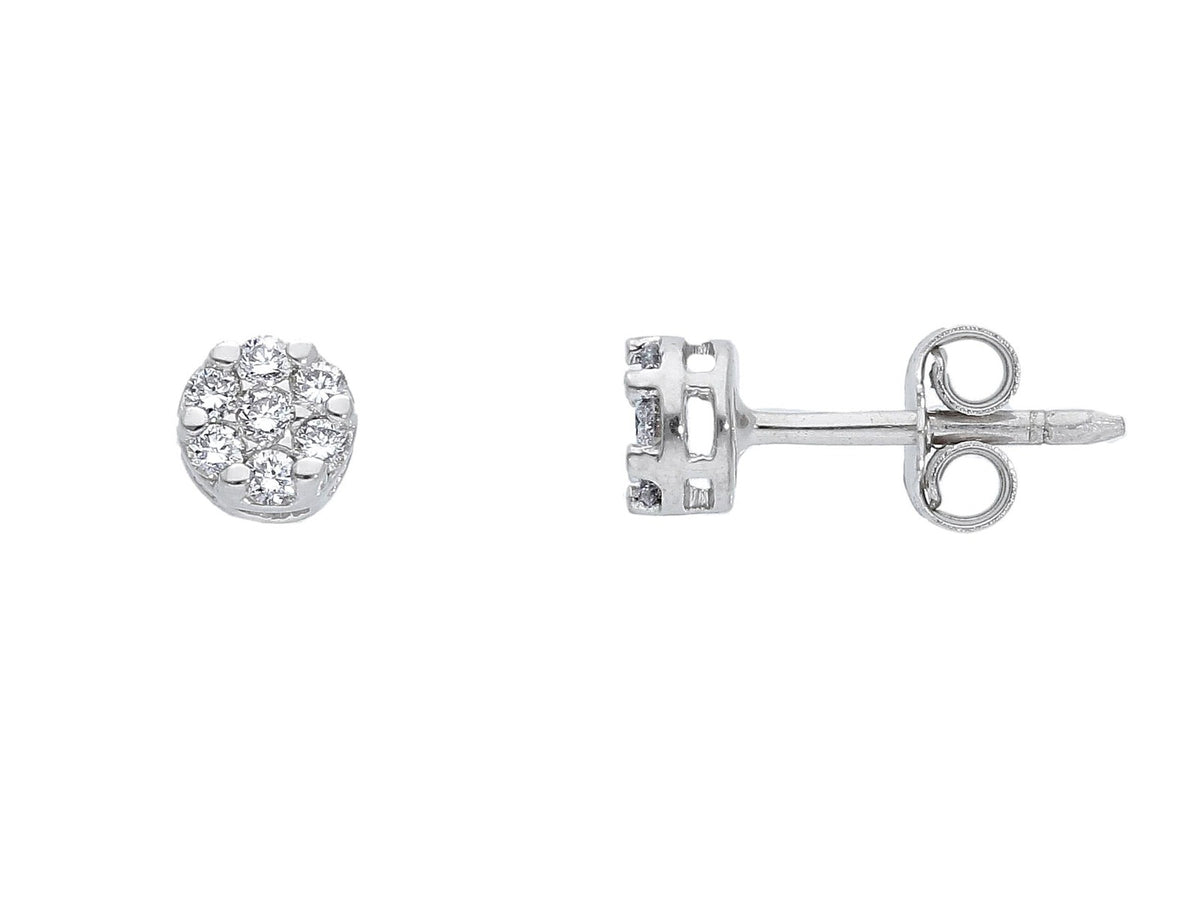 Light spot earrings with 0.25 ct diamonds