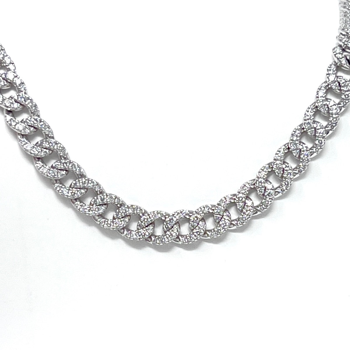  Maiocchi Milano Groumette Necklace in White Gold and Diamonds