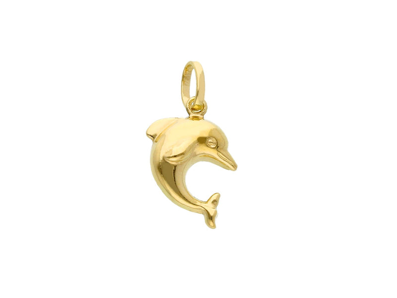  Dolphin Pendant in 18kt Yellow Gold