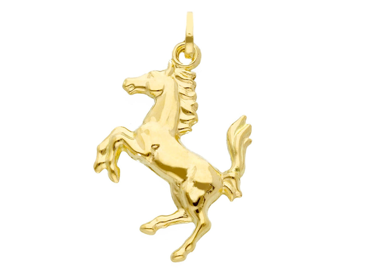  Prancing Horse Pendant in 18kt Yellow Gold