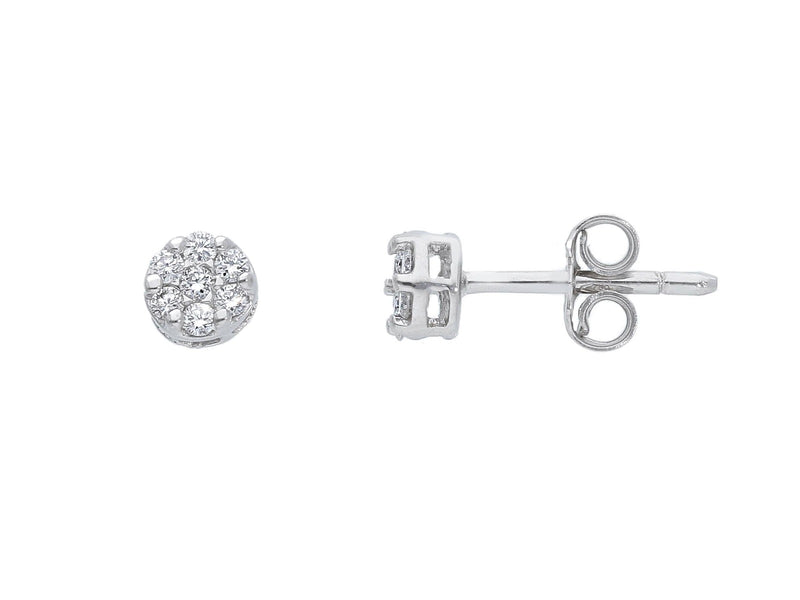  Light point earrings with diamonds 0.18 ct G VS