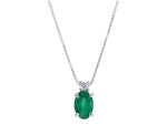  Necklace with Diamond and Emerald ct 0.40