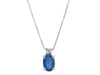  Necklace with Diamond and Sapphire 0.40 ct