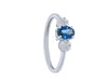  Ring with Diamonds and Sapphire 0.50 ct