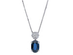  Necklace with Diamonds and Sapphire 0.50 ct