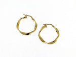  Hoop earrings worked in 18kt yellow gold, 2 cm