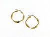  Hoop earrings worked in 18kt yellow gold, 2 cm