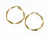  Hoop earrings worked in 18kt yellow gold, 3 cm