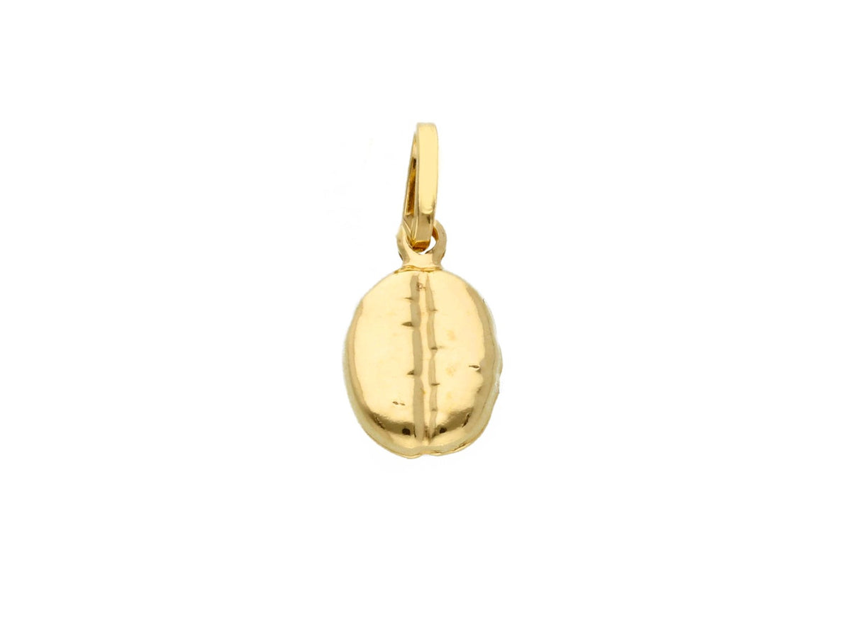 Coffee Bean Pendant in 18kt Yellow Gold