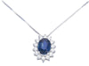 Maiocchi Milano White Gold Necklace with Diamonds and Sapphire ct 0.80