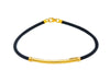  Bracelet With 18kt Yellow Gold Plate and Rubber