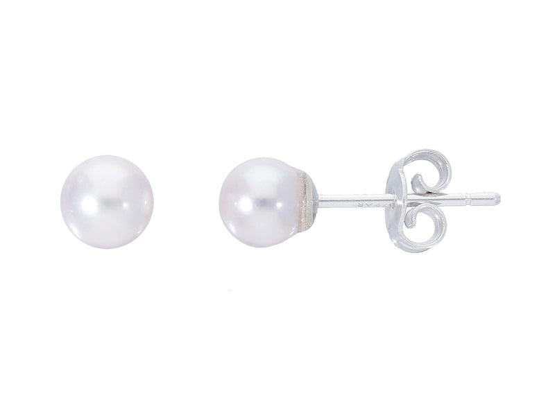  Earrings with Akoya pearls 5.5 x 6 mm