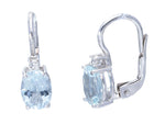 Monachella earrings with diamonds and aquamarine ct 2.20