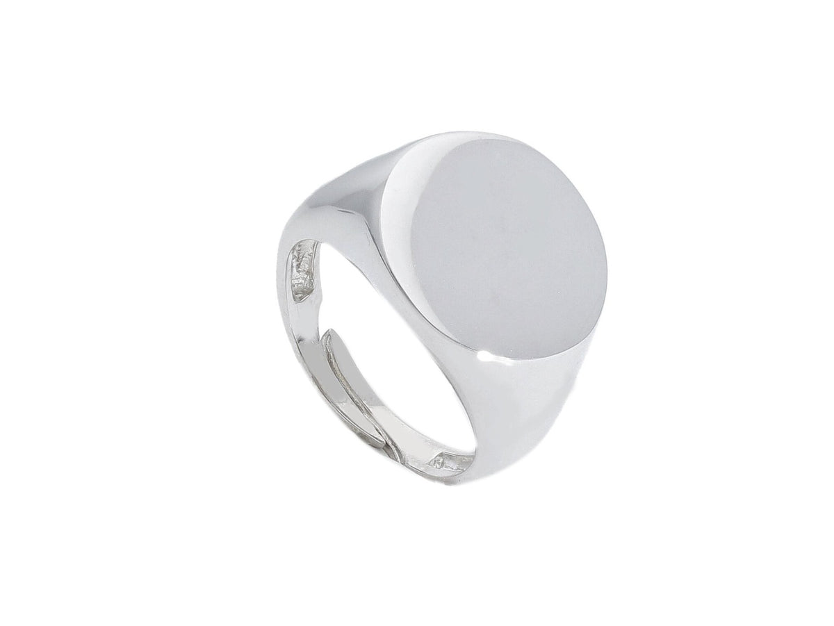 Maiocchi Silver Round Chevalier Ring Silver