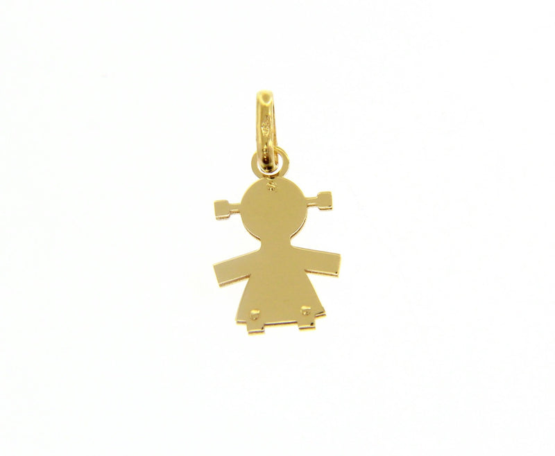  Small Girl Pendant in 18kt Yellow Gold