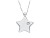  Star Choker Necklace in White Gold and Diamond ct 0.02 G