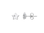  Star earrings with diamonds 0.02 ct G