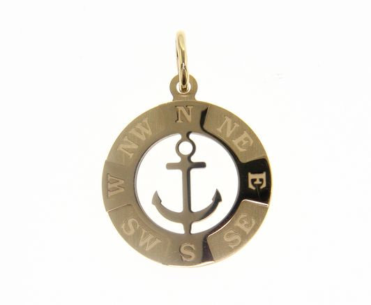  Anchor Pendant in 18kt Yellow Gold