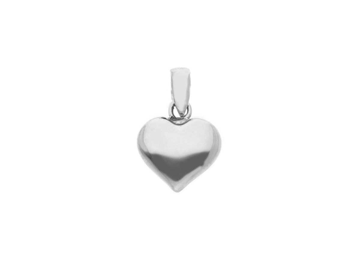  Heart Pendant in 18kt White Gold