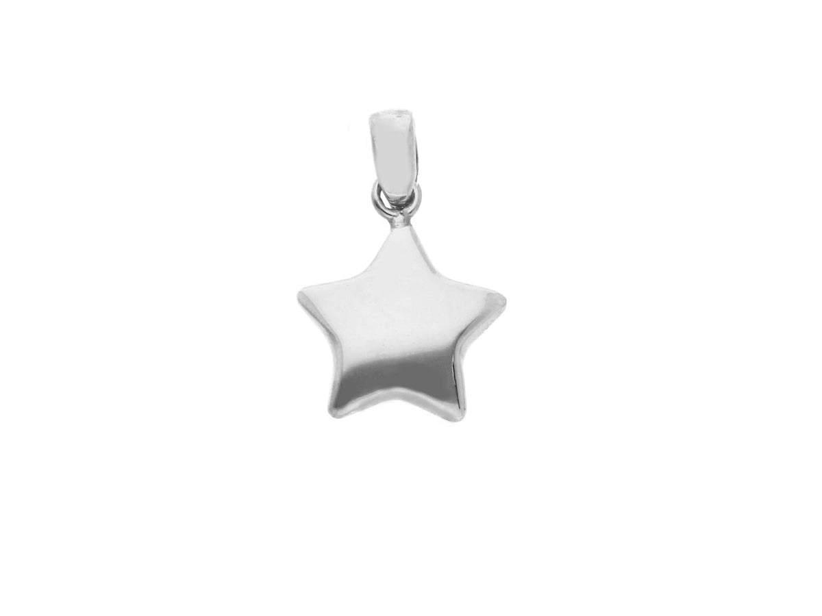  Star Pendant in 18kt White Gold