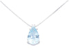  Maiocchi Milano Necklace White Gold, Diamond and Aquamarine ct 1.15