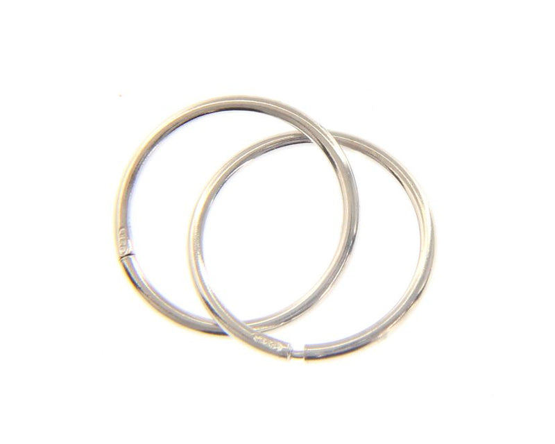  Maiocchi Silver Hoop Earrings 13 mm Silver