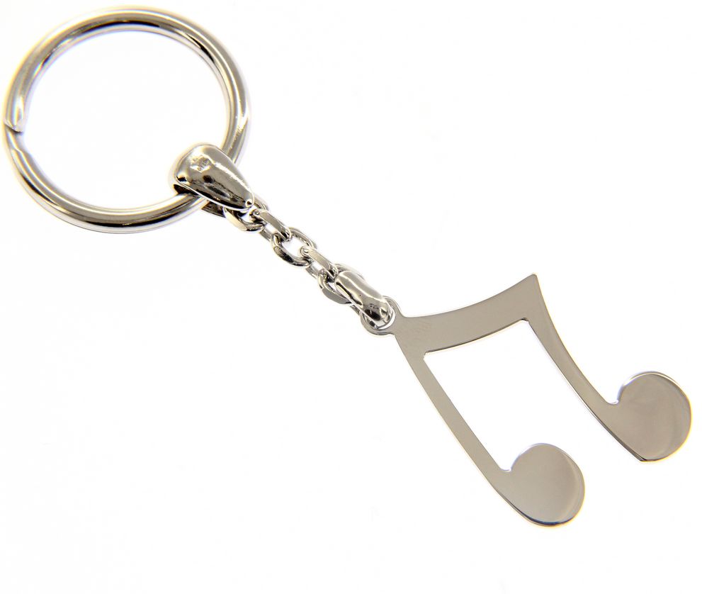 Maiocchi Silver Musical Note Keyring Silver