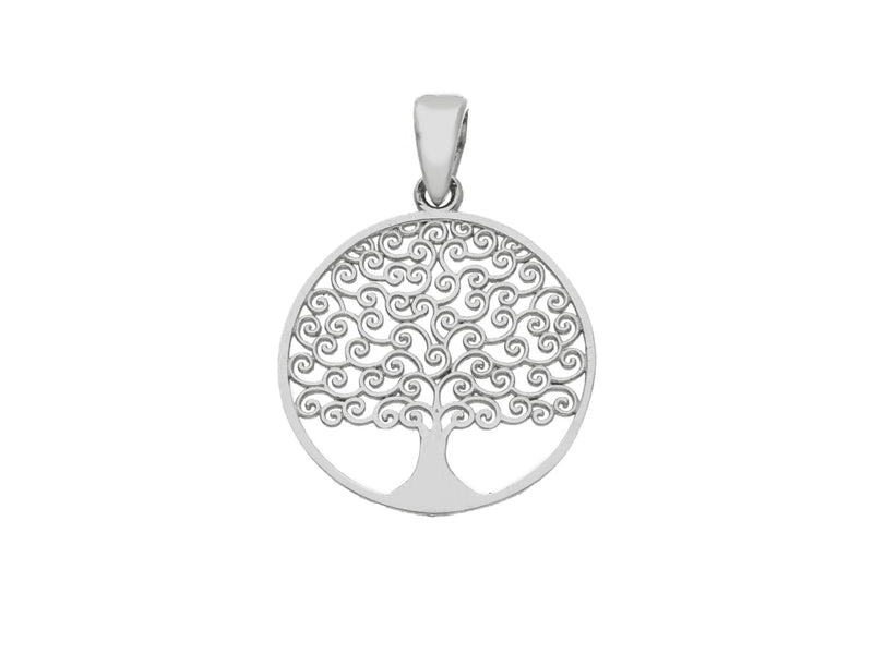  Tree of Life Pendant in 18kt White Gold