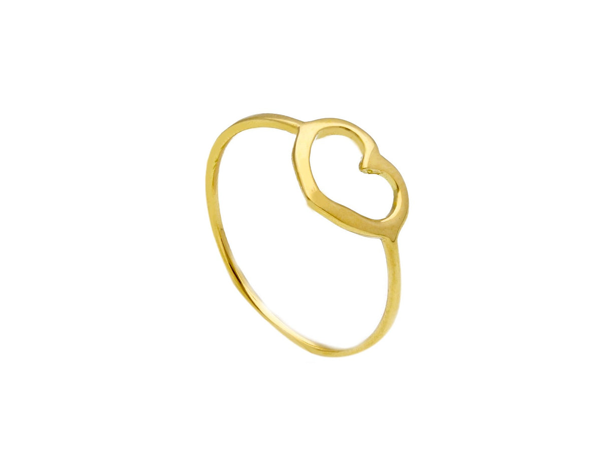 Anello Cuore Oro Giallo 18kt