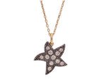  Maiocchi Milano Star Necklace in Rose Gold and Brown Diamonds