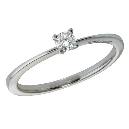 Bliss Bi Classic Ring in White Gold and Diamond 0.14 ct