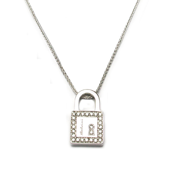  Salvini Click Clack Necklace in White Gold and Diamonds