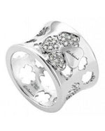  Salvini Four-Leaf Clover Ring in White Gold and Diamonds