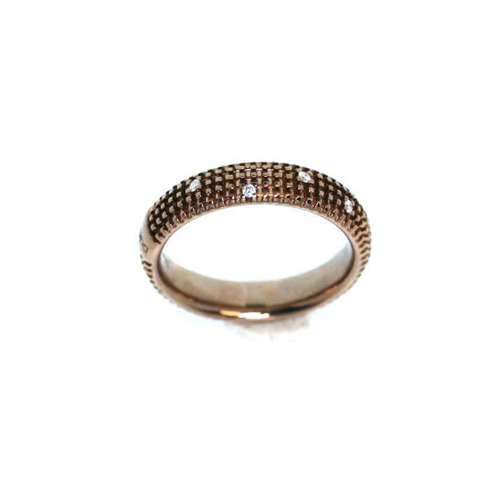 Damiani Metropolitan Ring in Brown Gold and Diamonds