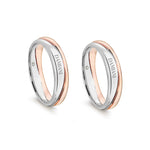  Damiani Incontro Wedding Rings in White and Rose Gold