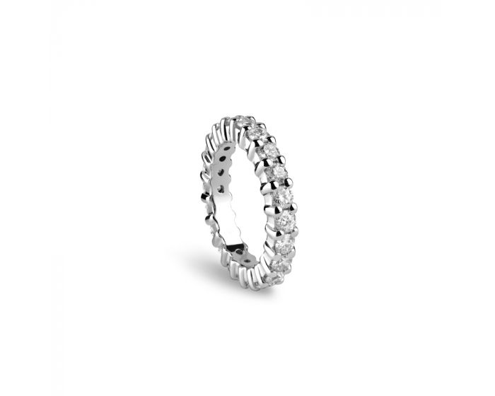 Damiani Luce wedding ring in white gold and diamonds 1.09 ct