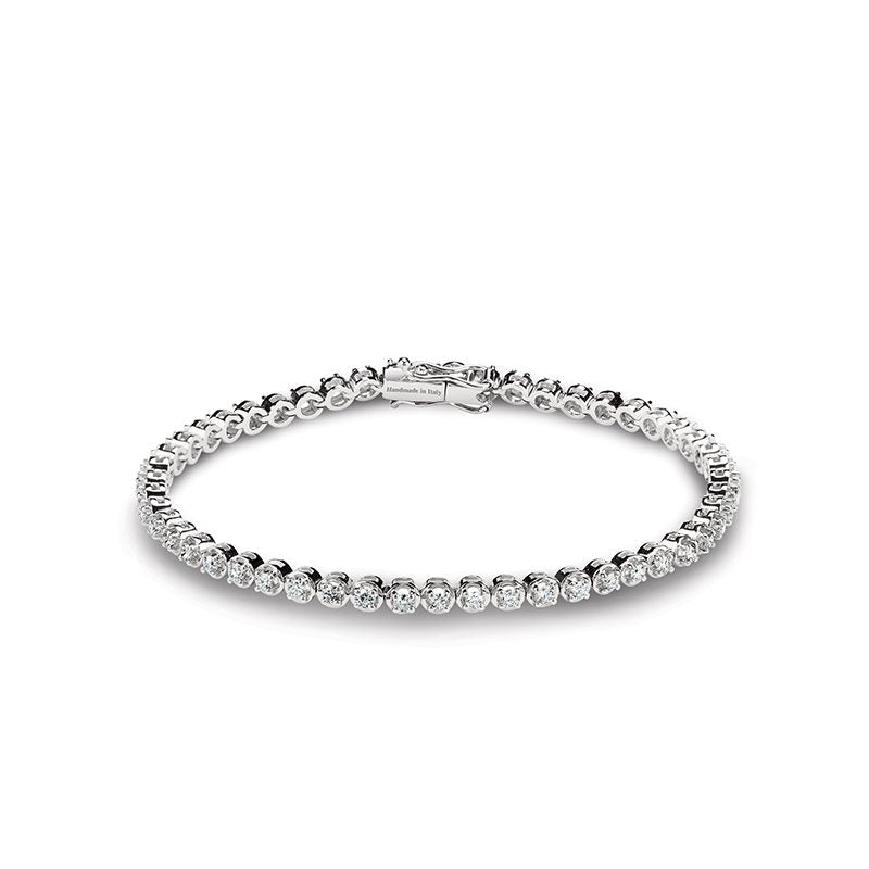 Damiani Bracciale Tennis Minou in Oro Bianco e Diamanti