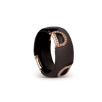 Damiani D.Icon Ring in Brown Ceramic, Rose Gold and Diamonds