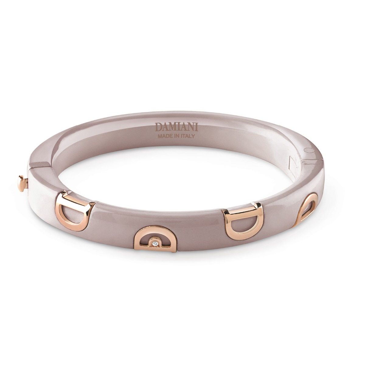  Damiani D.Icon Bracelet in Cappucino Ceramic, Rose Gold and Diamond