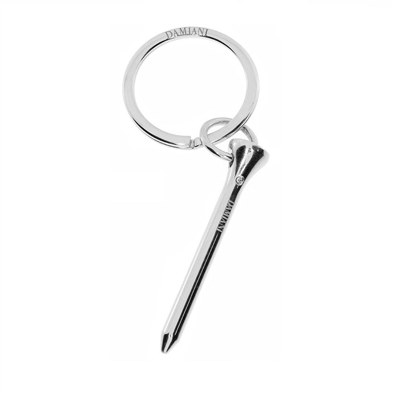 Damiani Golf Keyring in Silver and Diamond