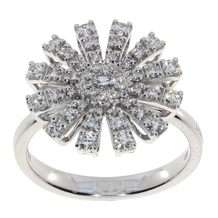  Damiani Margherita Ring in White Gold and Diamonds