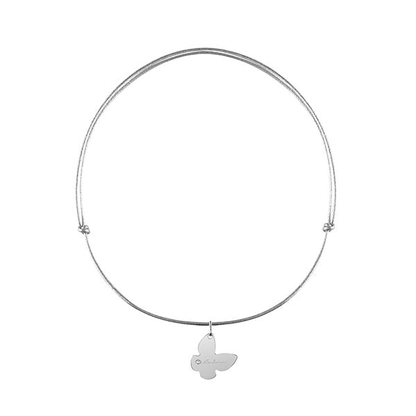 Salvini Minimal Pop Butterfly Necklace 9kt White Gold