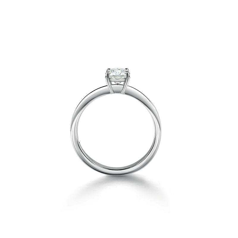  Damiani Luce Engagement Ring in White Gold and 0.16 ct Diamond